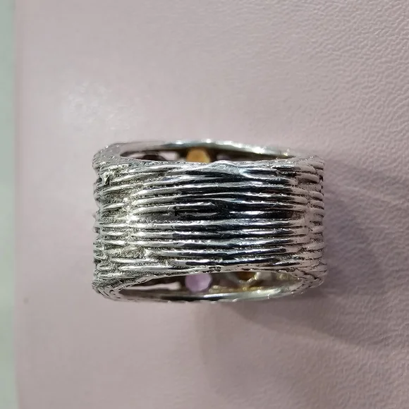 Custom Made Organic Style Sterling Silver Ring - Picture 3 of 10